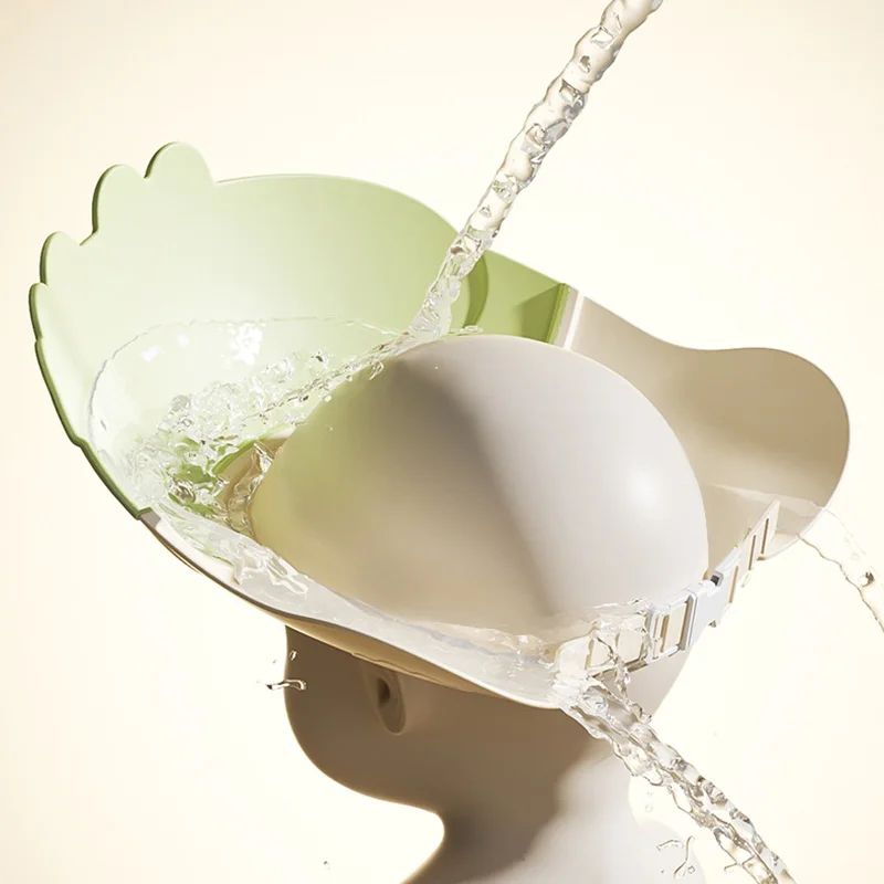 Gorro de champú para bebé, gorro de baño impermeable con bonitos dibujos para bebé, Protector de oídos para niños, artefacto de champú ajustable, gorro de ducha suave para recién nacido - imagen 5