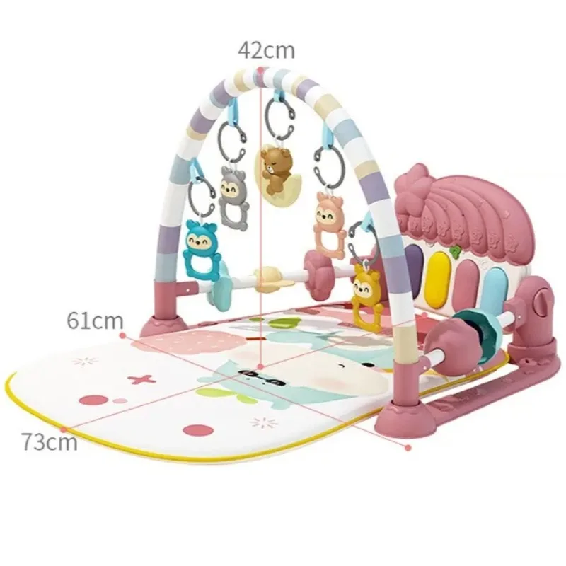 Tapete de actividades plegable para bebé con juguetes musicales