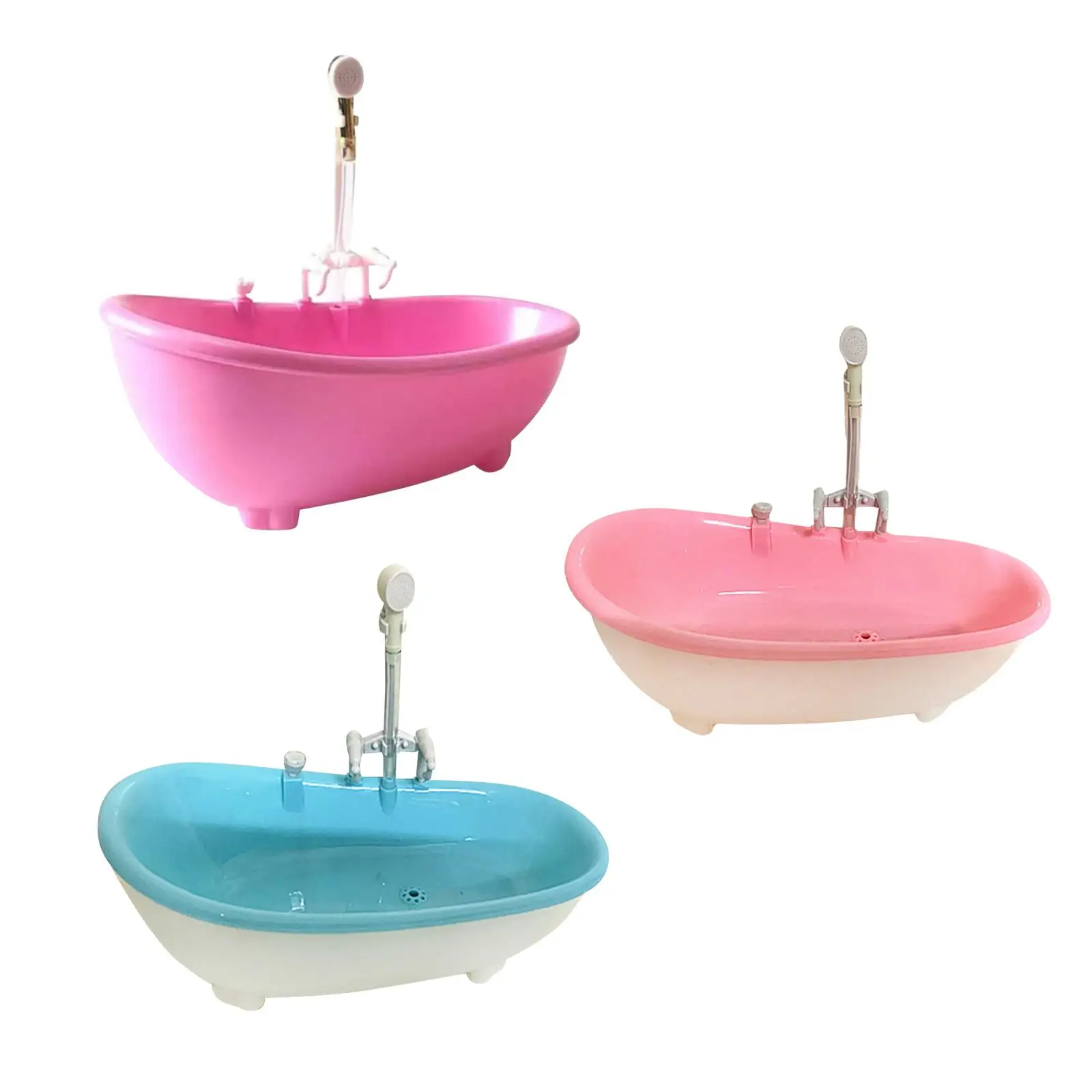 1/6 Dollhouse Bathtub Dollhouse Furniture Accessory for 12inch Doll Kids Gifts