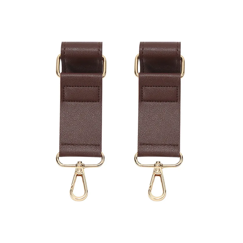 Ganchos para cochecito de 2/4 Uds., ganchos metálicos de cuero PU para café negro, hebilla de gancho para cochecito de longitud ajustable para colgar accesorios para cochecito - imagen 5