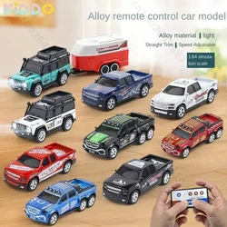 Coches RC 2,4G 5 canales 1:64 aleación Mini Control remoto SUV con remolque deriva vehículo todoterreno eléctrico de larga resistencia para niños