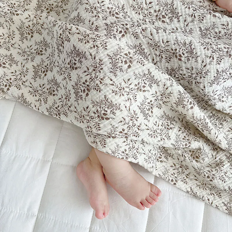 Manta de verano de muselina floral para bebé – Algodón suave - imagen 5