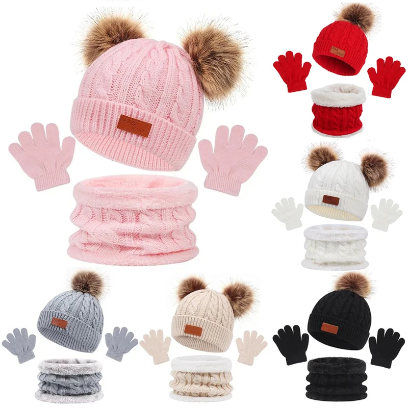 Gorro Navidad tejido para bebé con guantes y bufanda - imagen 5
