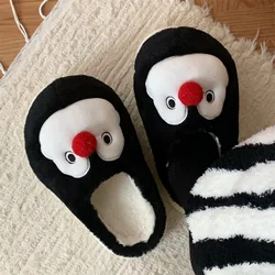 Zapatillas mullidas con pinguino - para casa, suela EVA suave