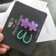 2pcs purple floral
