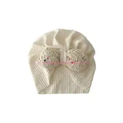 85AE Gorro de encaje princesa para bebé niña 0-12 meses
