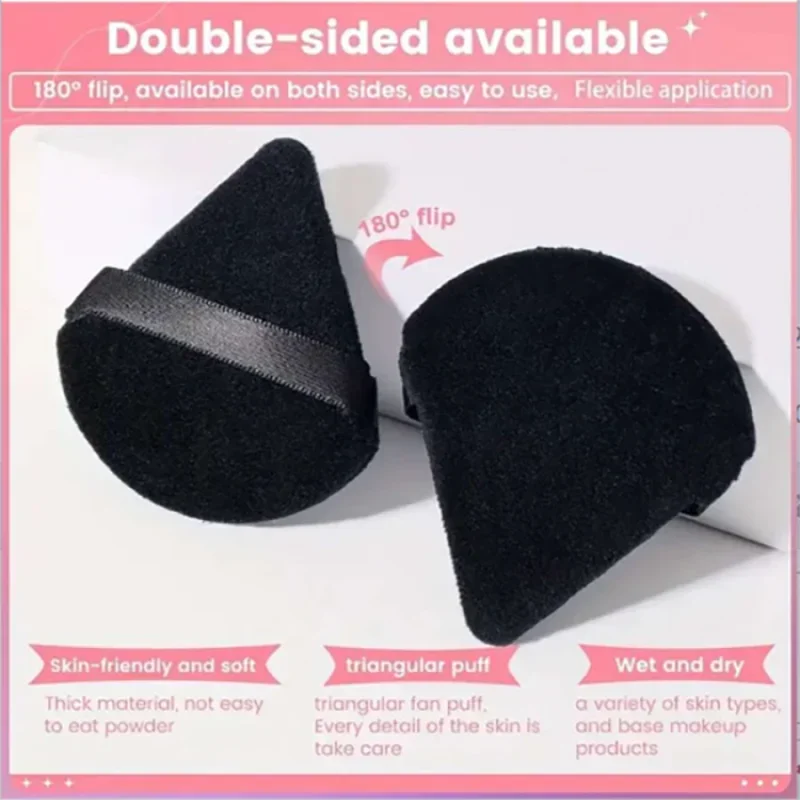 Herramienta de maquillaje en polvo, 5 uds., polvo triangular suave para cara, esponjas de maquillaje en polvo para el cuerpo, licuadora, contorno debajo de la esquina de los ojos - imagen 5