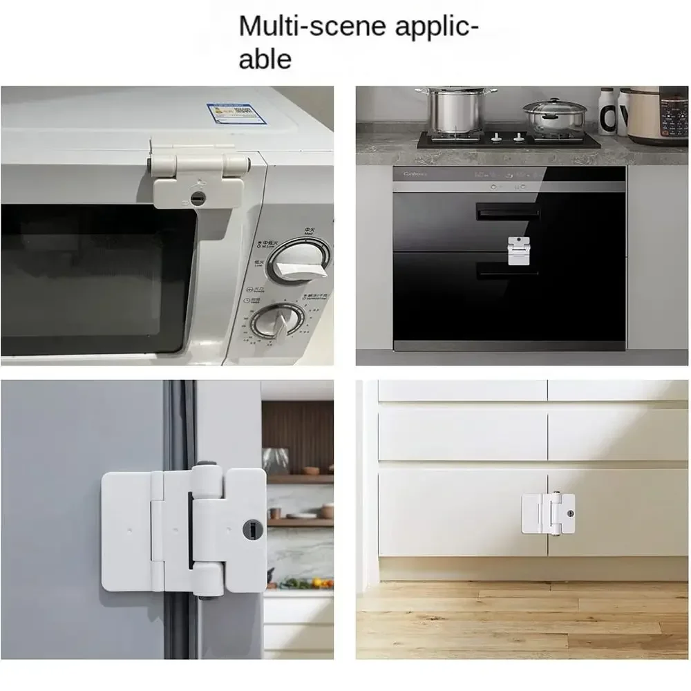 Nuevo ABS Unisex cerradura de seguridad protección multifunción hebilla de cierre de armario cerraduras de gabinete antipellizco cajón de gabinete - imagen 2