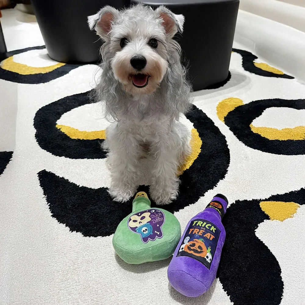 Juguete chirriante estilo botella vintage para perro – Tema Halloween - imagen 4