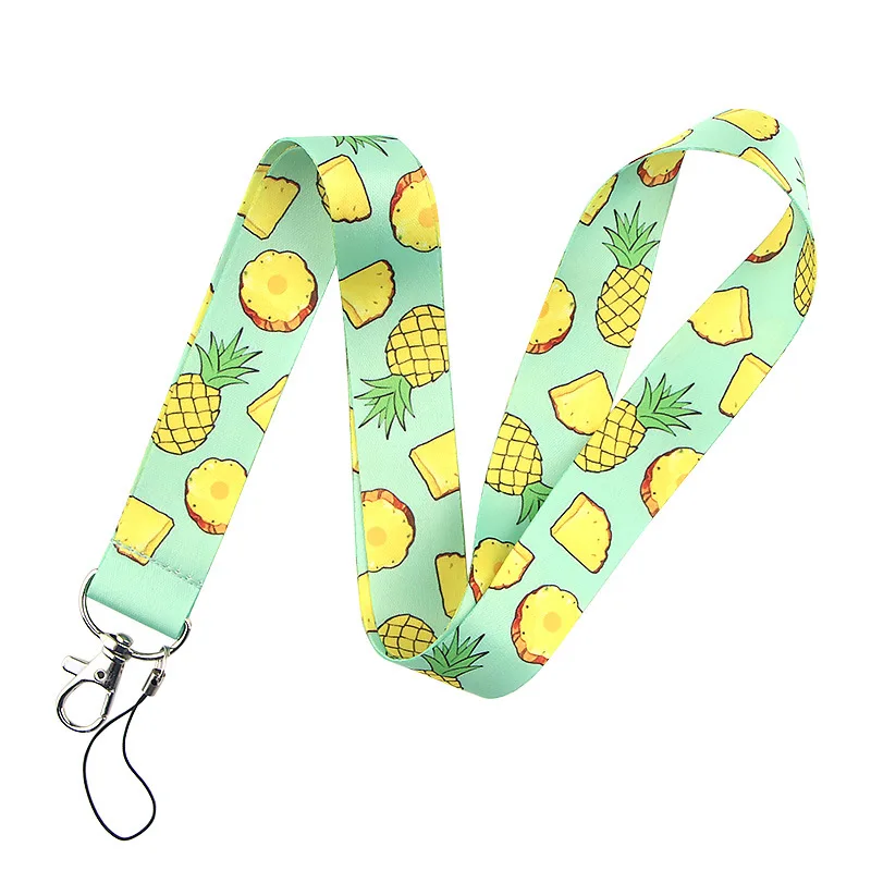 Cordón de fruta mixta para llaves, bonito sandía, limón, correa para teléfono, piña, fresa, soporte para tarjeta de identificación, regalos de moda - imagen 2
