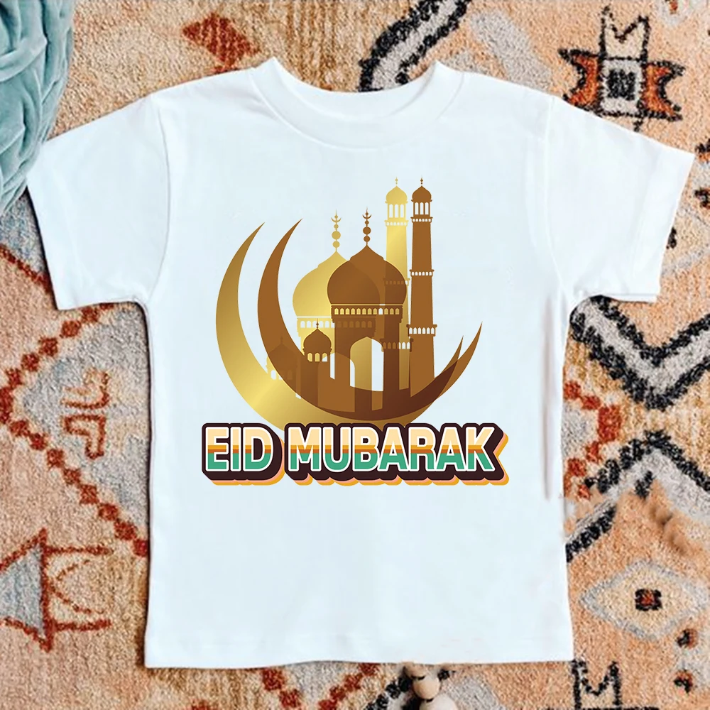 Camiseta Eid Mubarak para niños y niñas – Estampa de luna - imagen 2