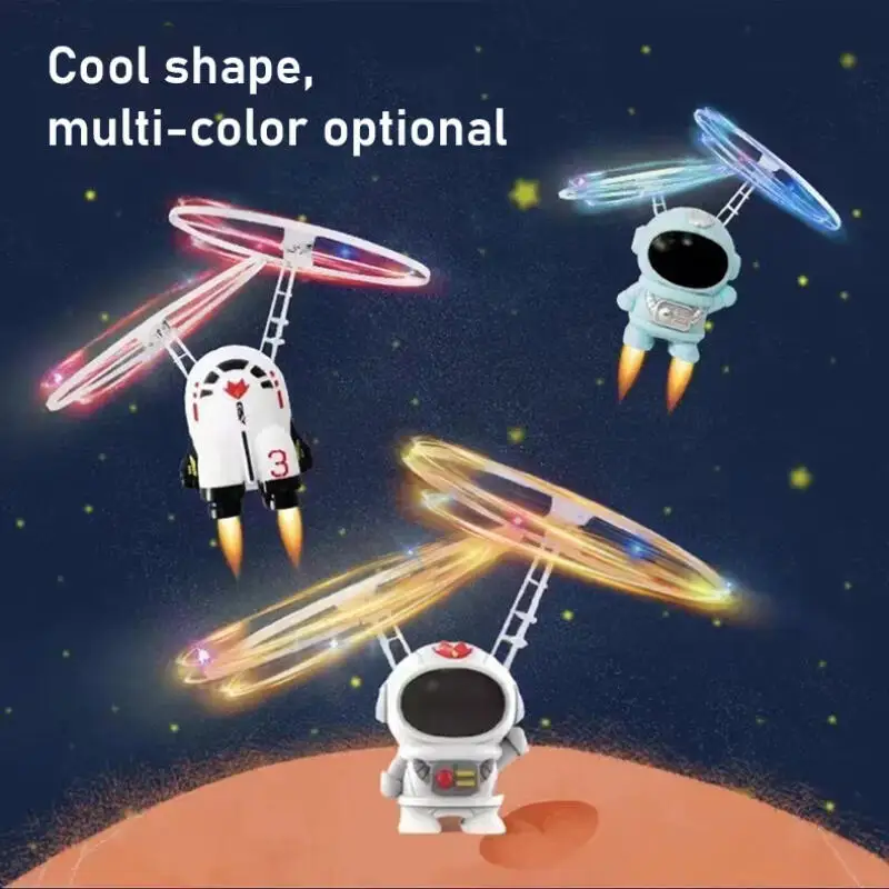 Juguete volador inducción astronauta luminiscente – Dron OVNI niños - imagen 4