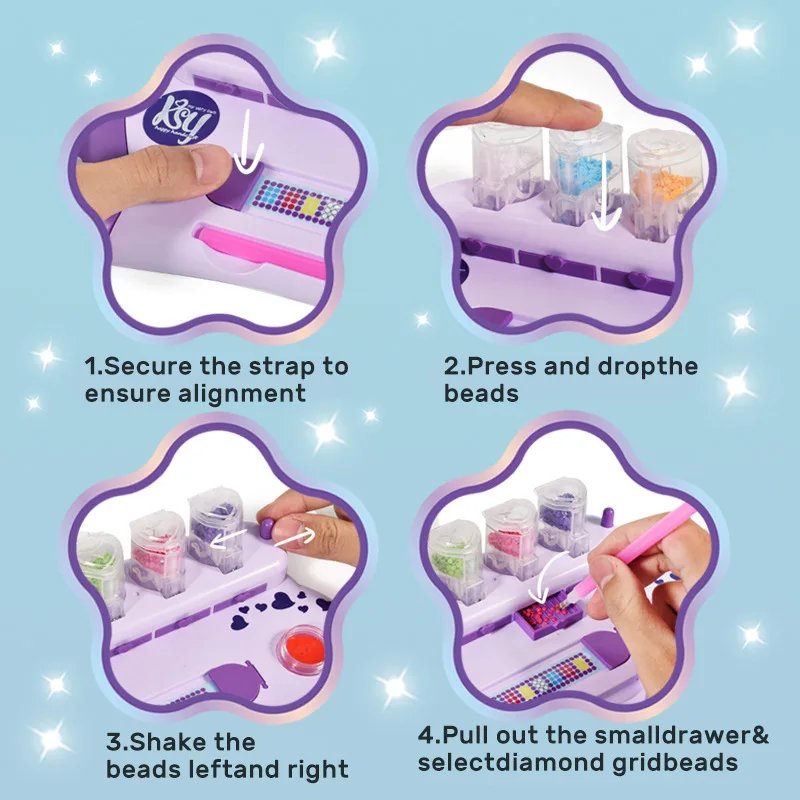 Kit de pulseras de diamantes hechas a mano para niñas - imagen 2