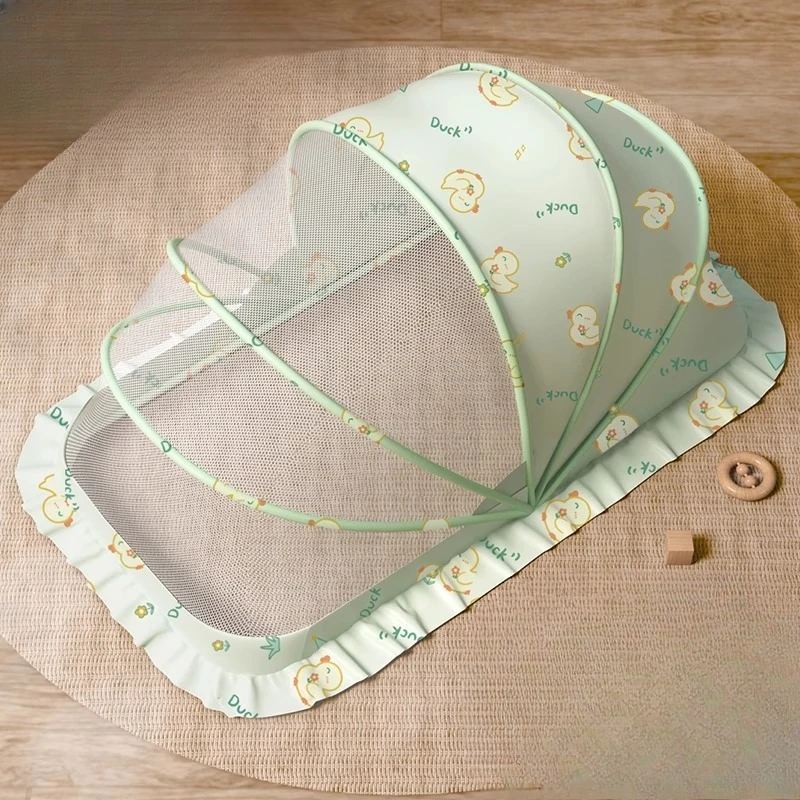 ‌ 아기 침대 안전 모기장 풀 커버 3-in1 어둠 방지 통기성 메쉬 낙하 방지 암호화 육각형 신생아용 방충망 - imagen 3