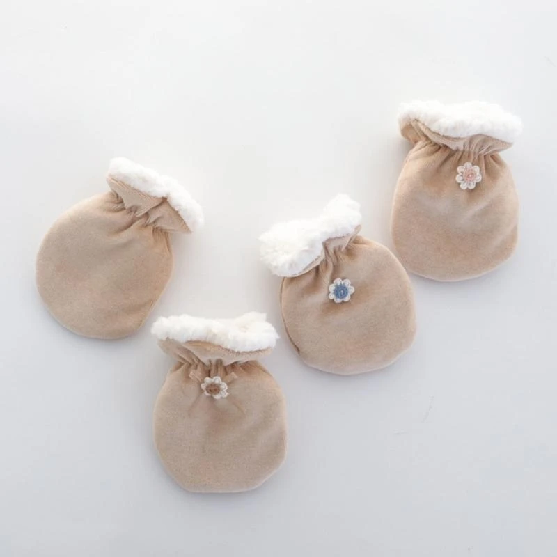 M76C Guantes gruesos para recién nacidos 0 a 3 años, guantes para niños pequeños, accesorios invierno, regalo ducha