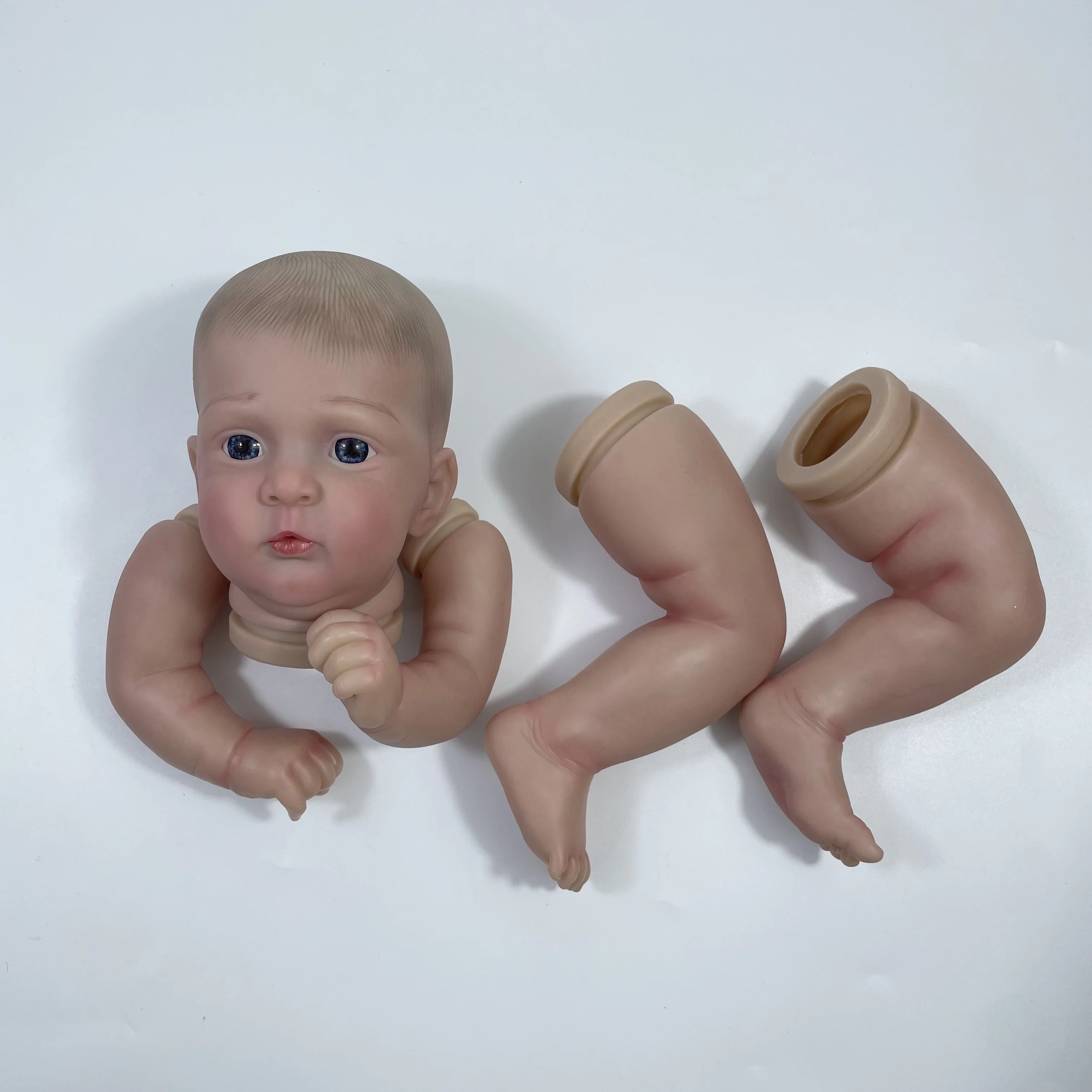 MRB Muñeca reborn bebé pintada a mano con cuerpo de tela suave