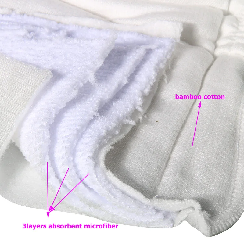 Inserciones de carbón bambú para pañales de tela absorbentes - imagen 5