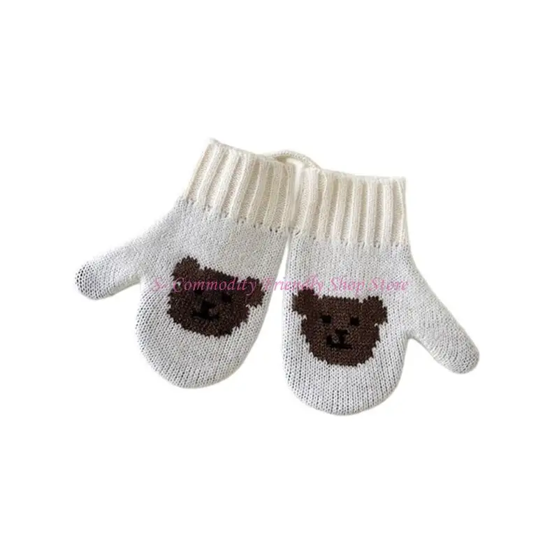 85ae Mittanes térmicos para bebés con cuello seguridad Cordel cuello suave 2 a 5 años tibio - imagen 4