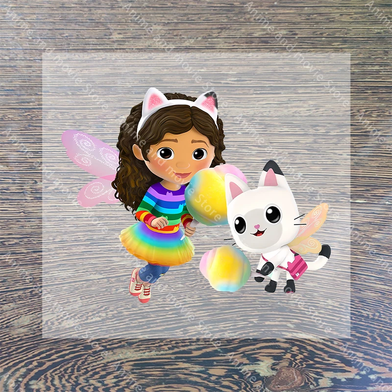 Parche adhesivo para planchar para niñas Gabby Dollhouses, parche para ropa de transferencia en caliente, parche para planchar, pegatina para camiseta con estampado de leopardo, regalos bonitos - imagen 3