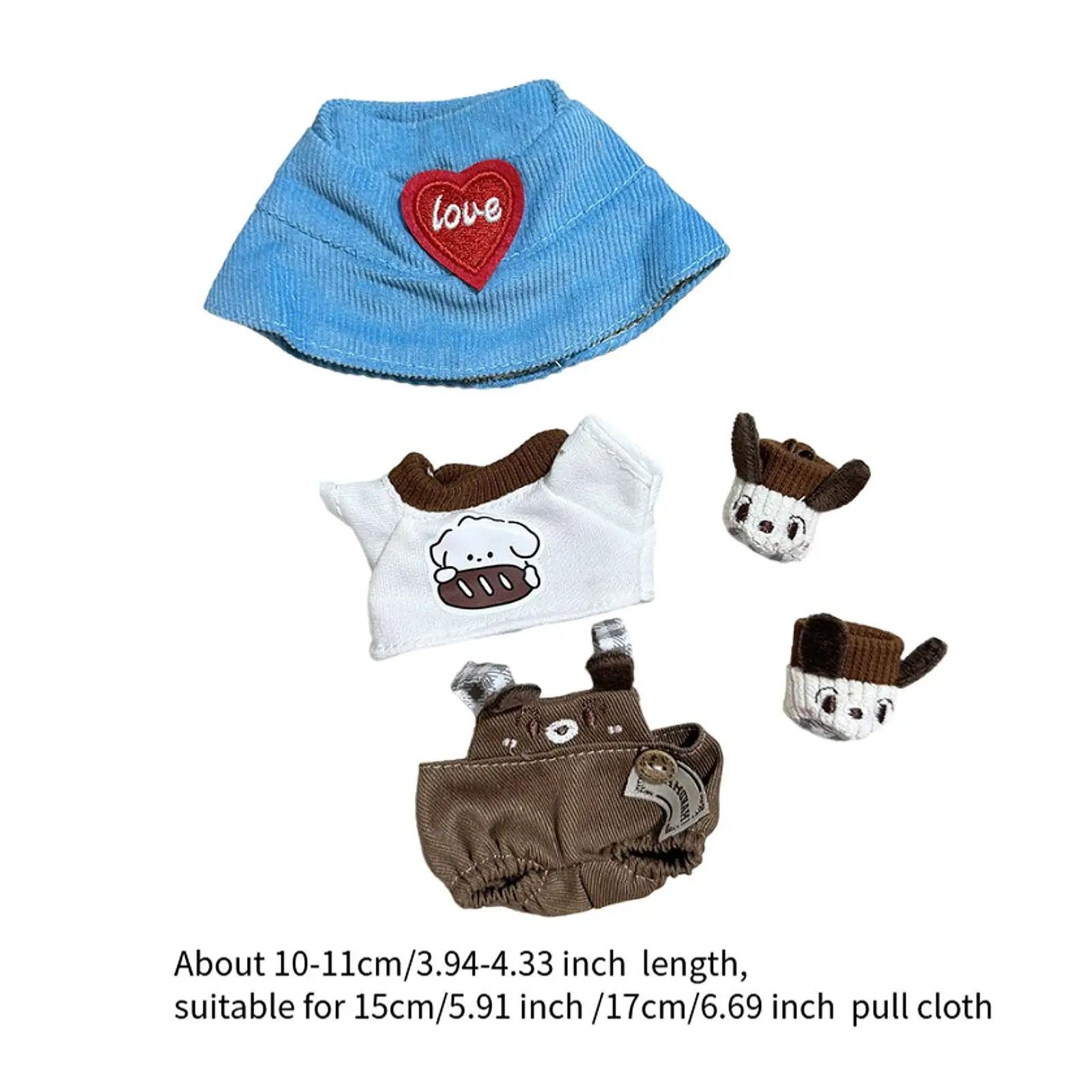 Plush Doll Clothes DIY Plush Doll Accessories for 15-17cm Doll Costumes Stuffed Plush Doll Dress up Fashion Cartoon Comfortable Plush Doll Clothes DIY Plush Doll Accessories for 15-17cm Doll Costumes Stuffed Plush Doll Dress up Fashion Cartoon Comfortable