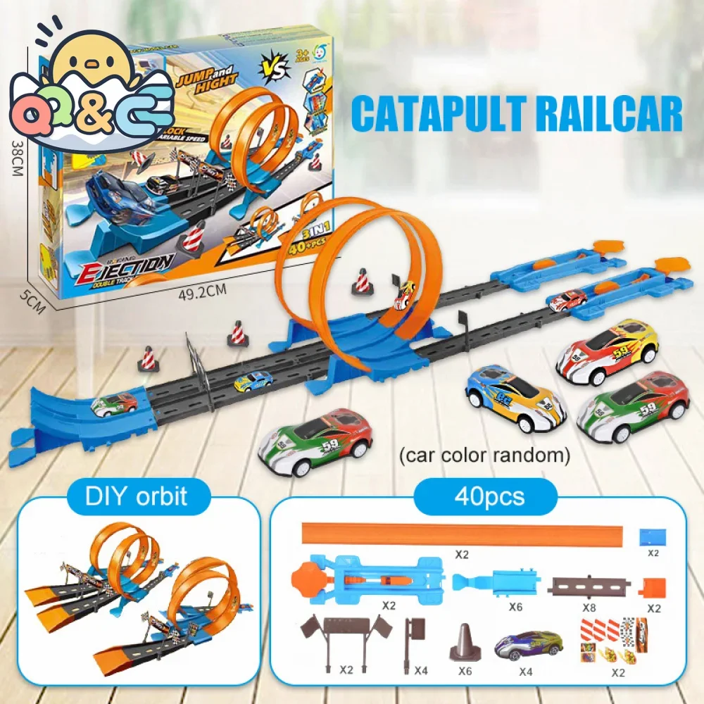 Pista de carreras con coche acrobático para niños – Kit DIY - imagen 3
