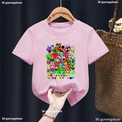 Camiseta Sprunki infantil verano - Estilo kawaii para niños y niñas