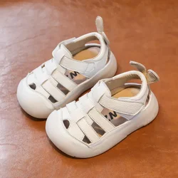 Sandalias de piel para niños y niñas con suela blanda – Verano