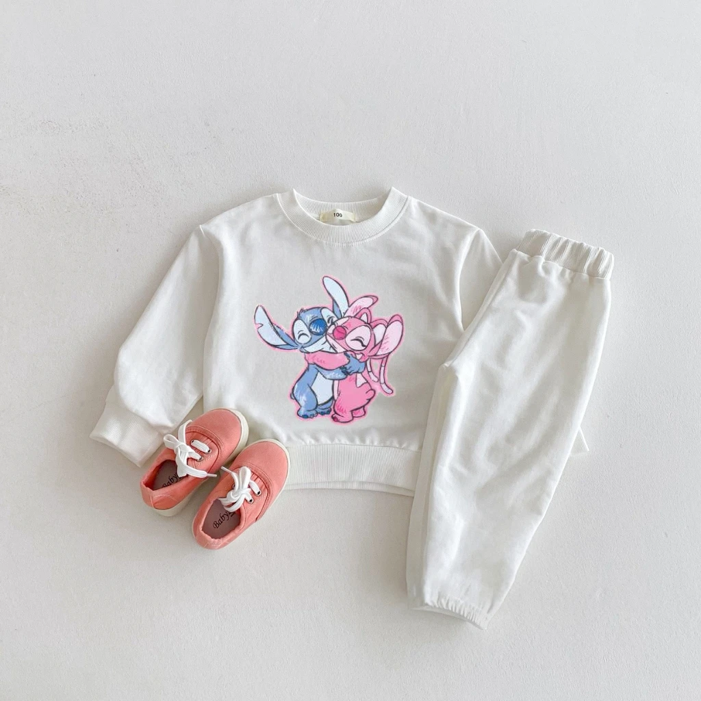 Conjunto de sudadera con estampado de punto blanco para niños, ropa para niños, chándales, camisetas de manga larga, pantalones, trajes de 2 piezas para bebé 2026 - imagen 4
