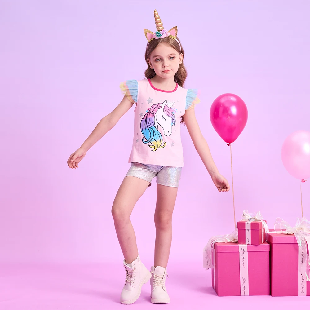 DXTON conjunto de verano para niños con camisetas de manga corta - imagen 2