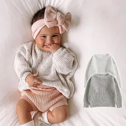 Jersey de punto con cuello redondo para bebé