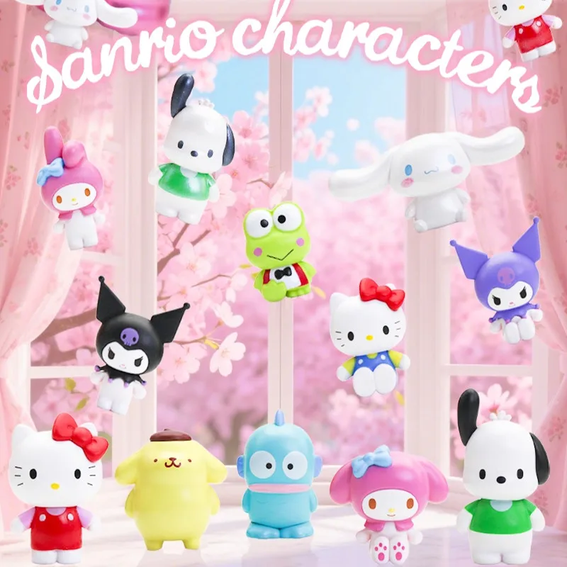 JANDOOM Sanrio Kuromi Hello Kitty Melody Cinnamoroll Pochacco Hangyodon figura de Anime muñeca de grano de arroz caja ciega juguete regalo de cumpleaños - imagen 5