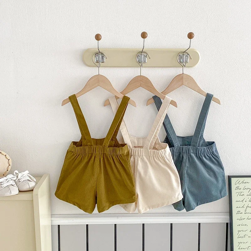 Mono de pana estilo vintage para bebé con cintura elástica - imagen 5