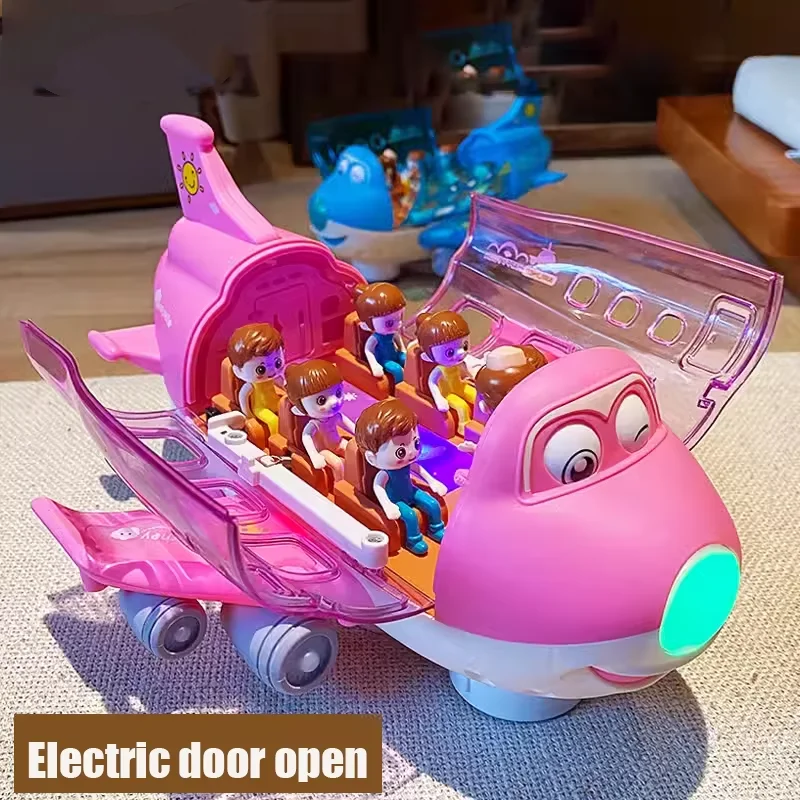 Avión eléctrico para niños, modelo de coche de juguete con simulación musical, avión de tráfico, regalo para niños y niñas, regalo de cumpleaños para niños - imagen 3