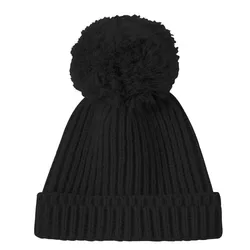 Gorro de punto sólido para bebé: cálido y viento protegido