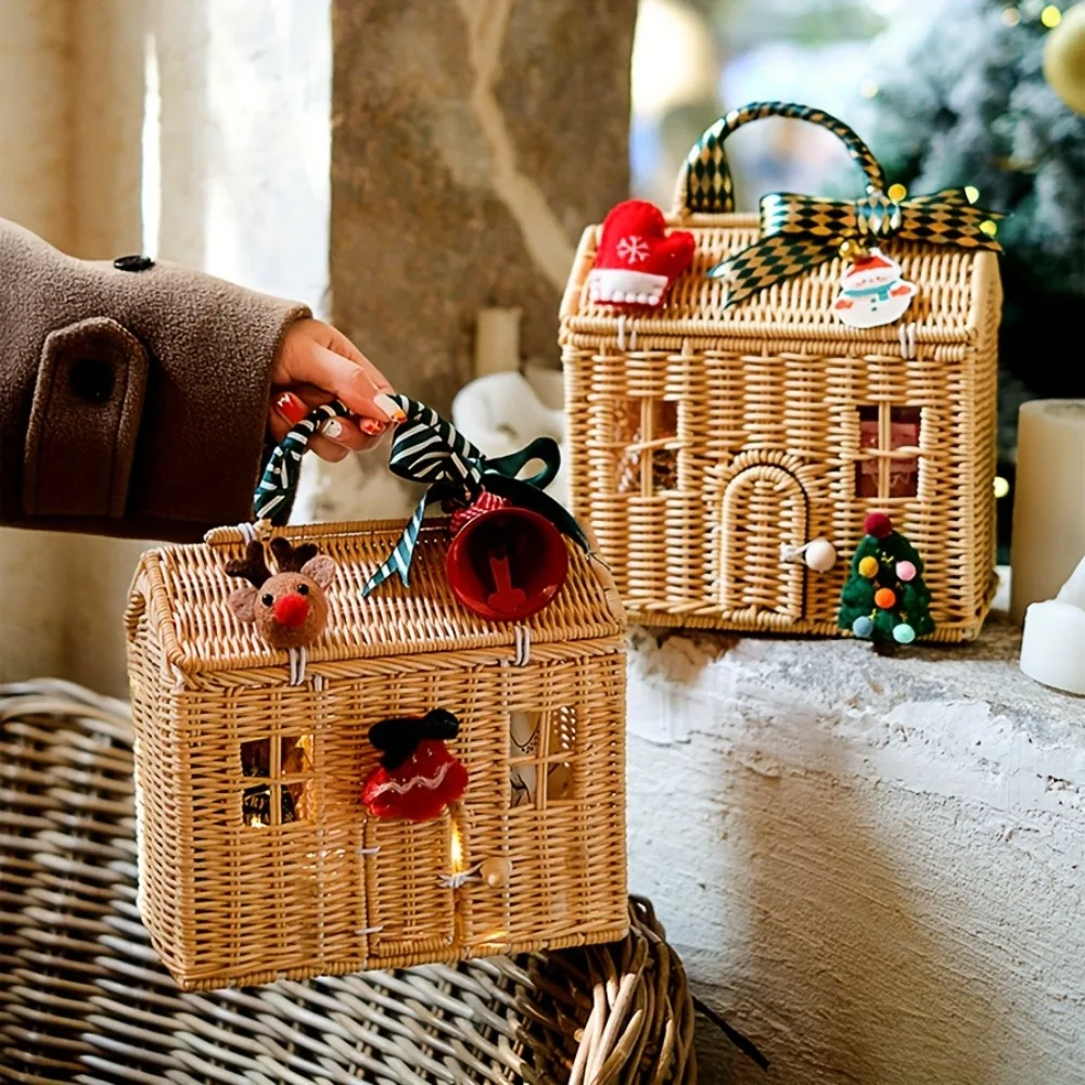 Cesta de mimbre infantil con tapa – Organizador decorativo