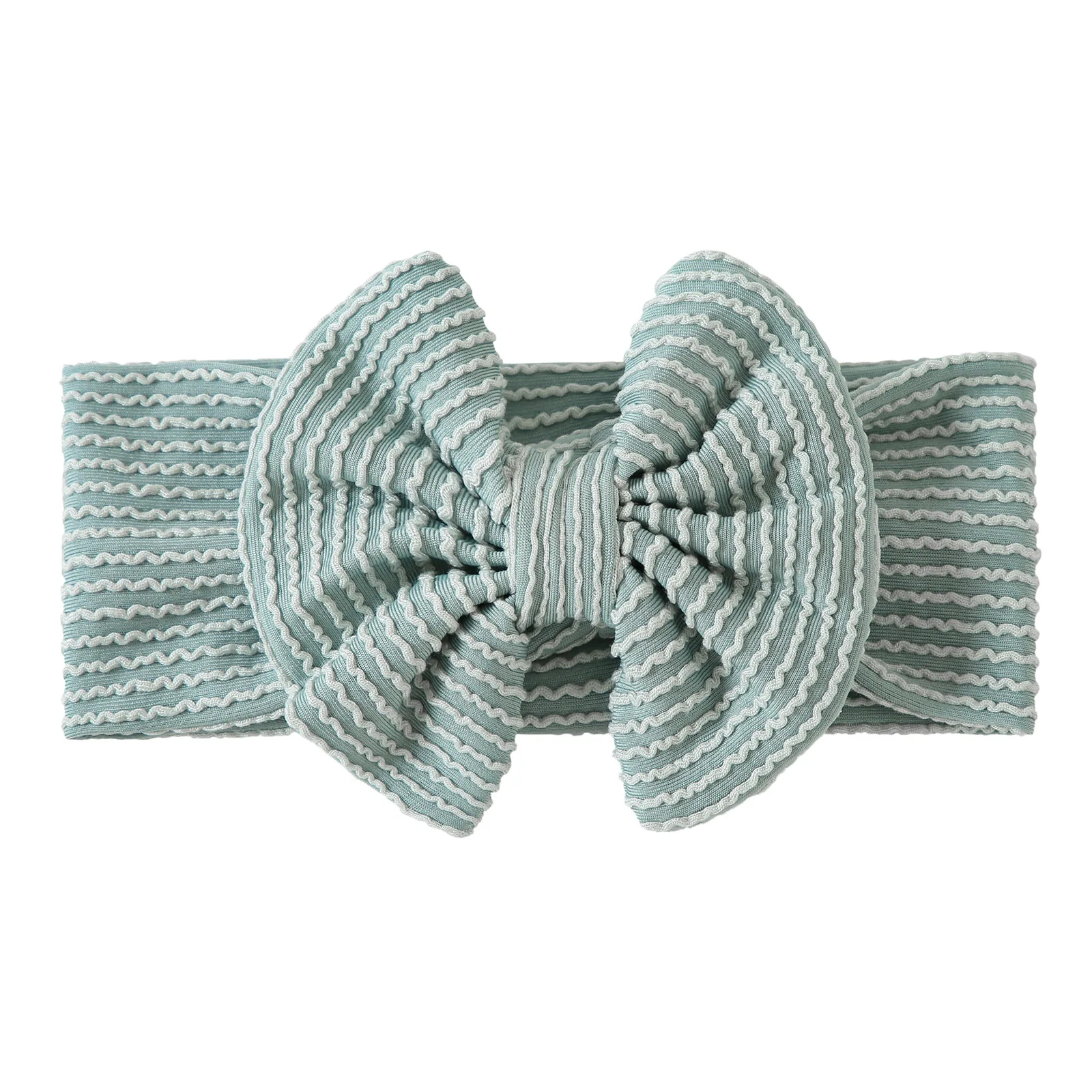 Diadema con lazo grande rayas para niña – Turbante bebé recién nacido - imagen 2