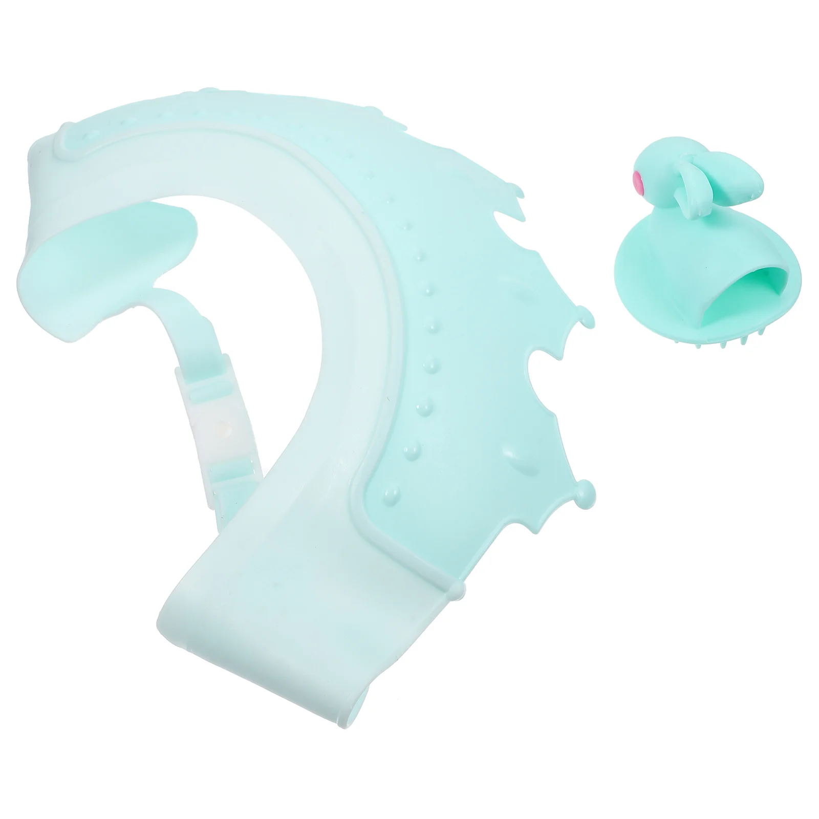 1 Juego de gorro de baño para bebé, protector ajustable para lavado de cabello, visera, cepillo para lavar el cabello, gorro de ducha, protección de baño para niños pequeños - imagen 5