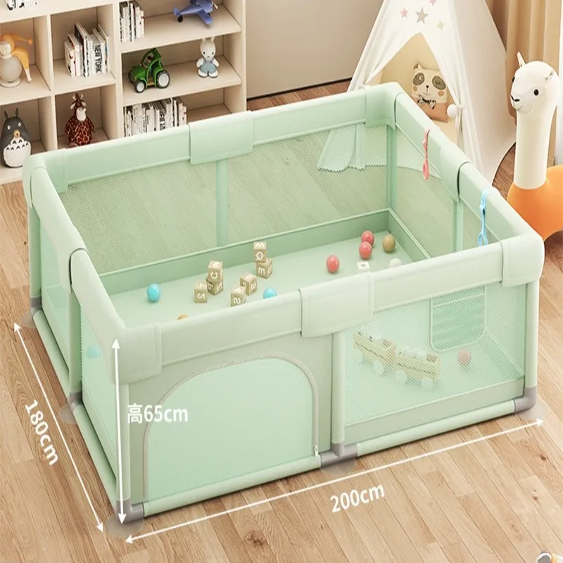 Parque infantil para bebés de interior, área de juegos súper segura para niños pequeños, patio de juegos plegable para el hogar con puerta para gatear y aprender - imagen 3
