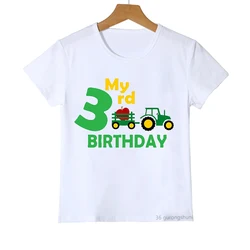 Camiseta infantil de algodón con tractor para niño