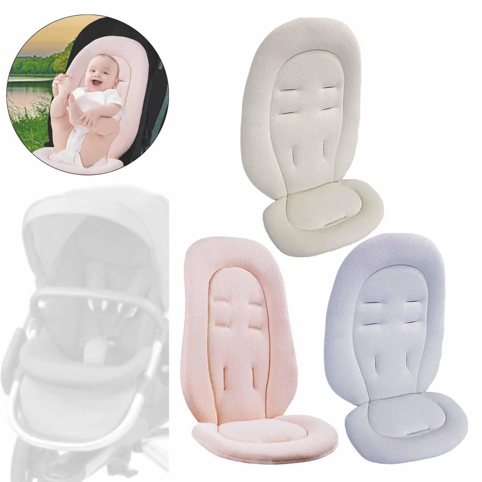 Stroller Seat Pad Non Slip Cushion Breathable Soft Trolley Mattres