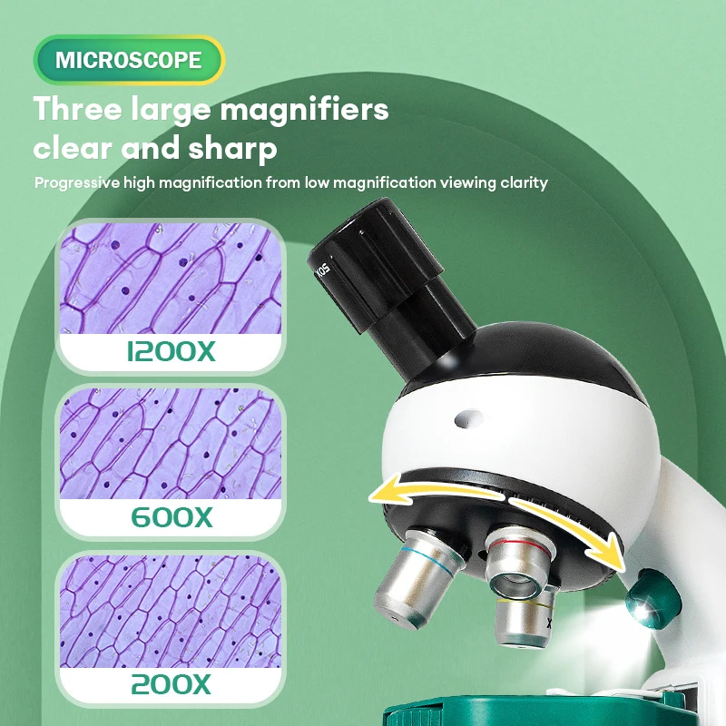 Microscopio biológico infantil LED – Kit didáctico científico - imagen 3