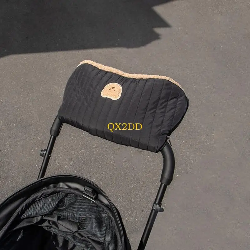 QX2D Cómodos manoplas para cochecitos bebé, guantes suaves y transpirables, resistentes a los golpes con forro - imagen 2