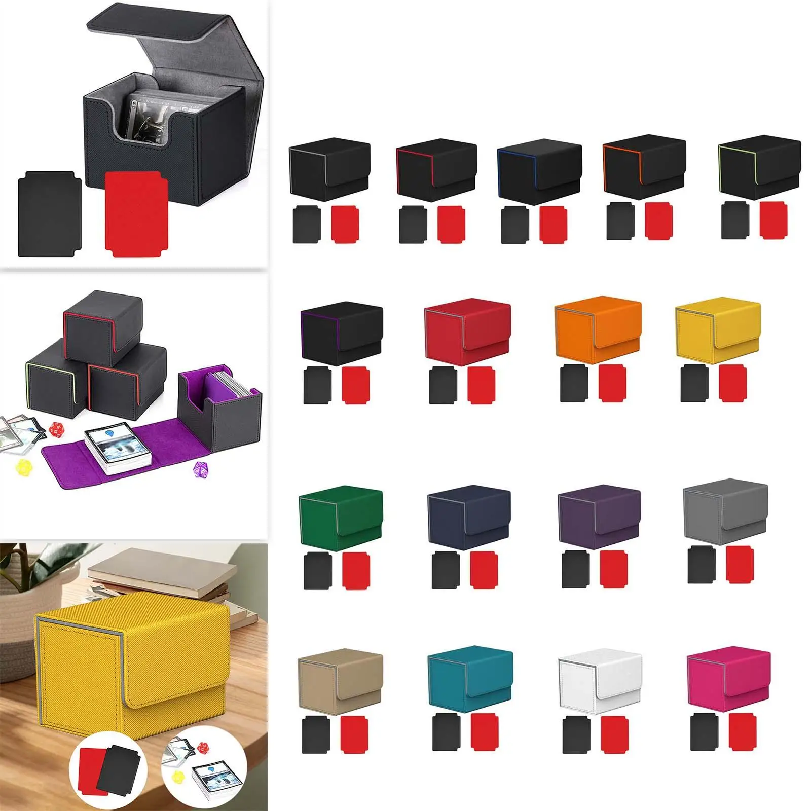 Trading Card Deck Box Can Hold 100+ Cards Carrying Durable Card Case Box