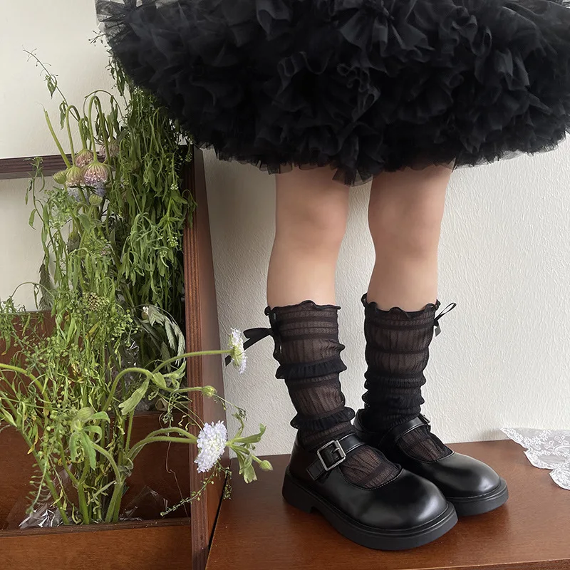 Calcetines escolares con lazo de algodón suave para verano - imagen 5