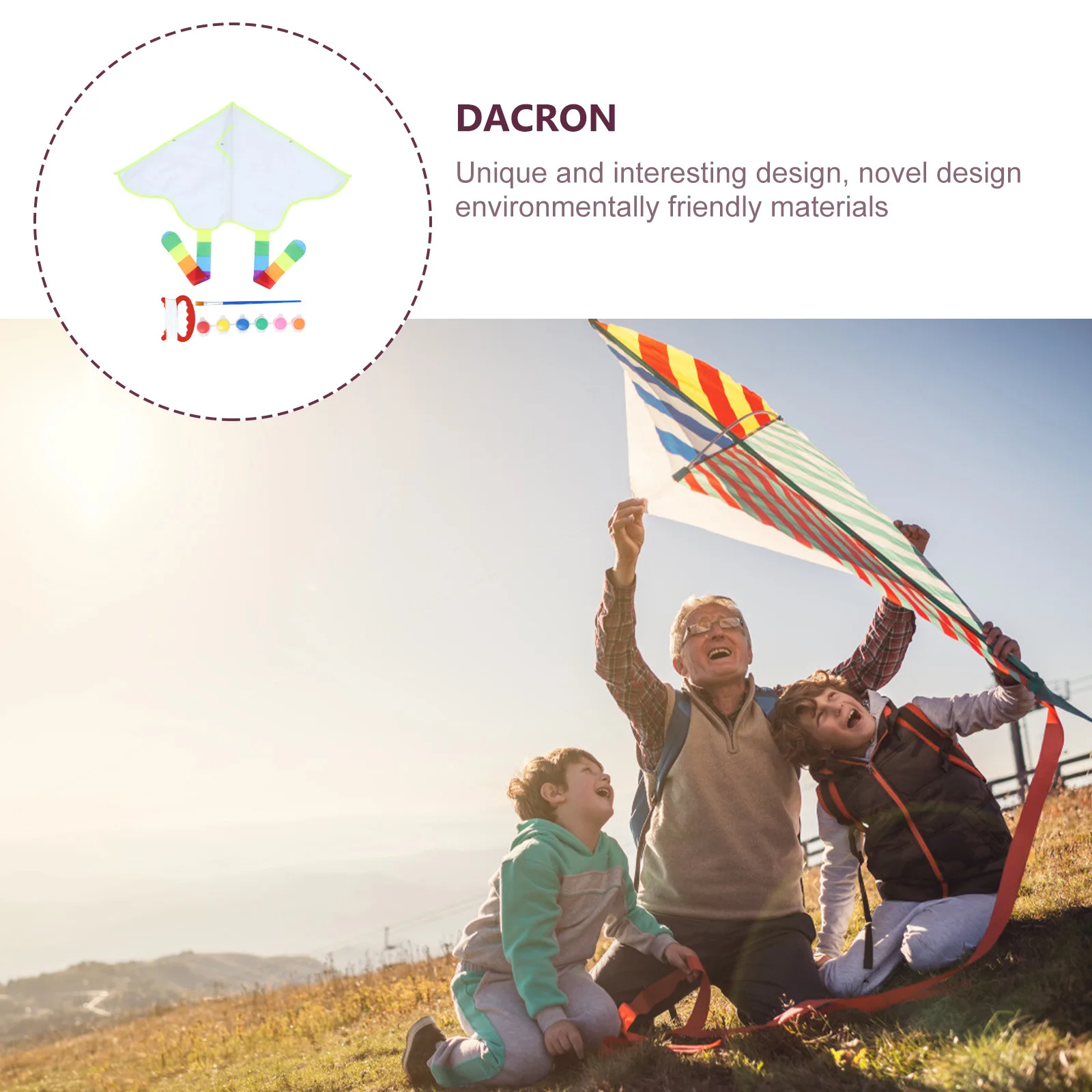 4 juegos DIY cometa arte pintura cometas blanco juguete volador suministros para niños decoración colorear dibujo Graffiti - imagen 2