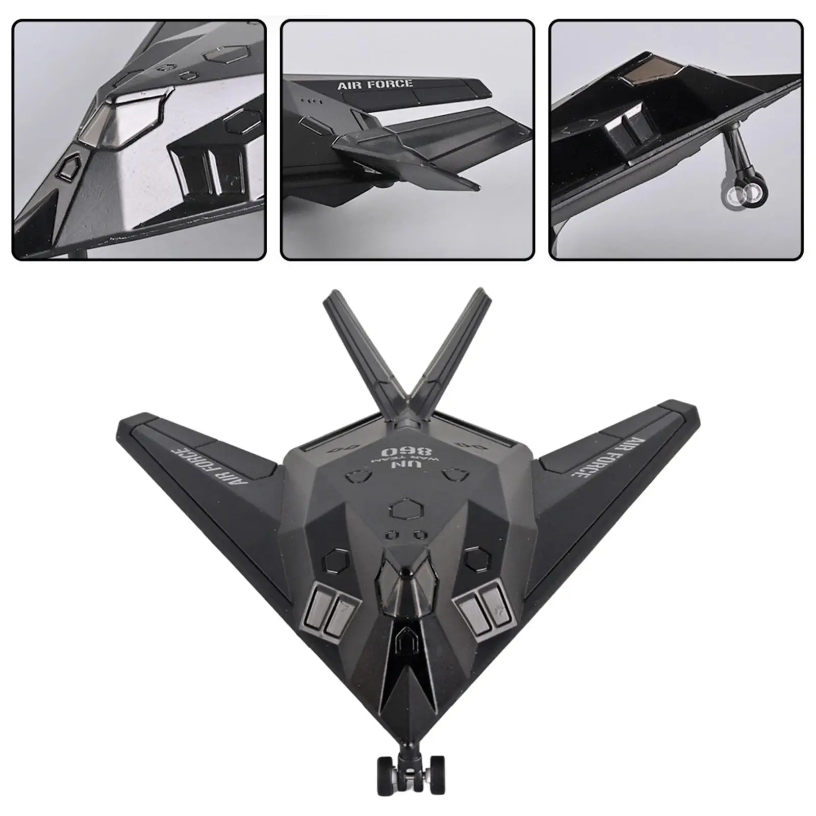 Alloy Diecast Aircraft Model W/ Light and Sound Air Force Fighter Kids Toy