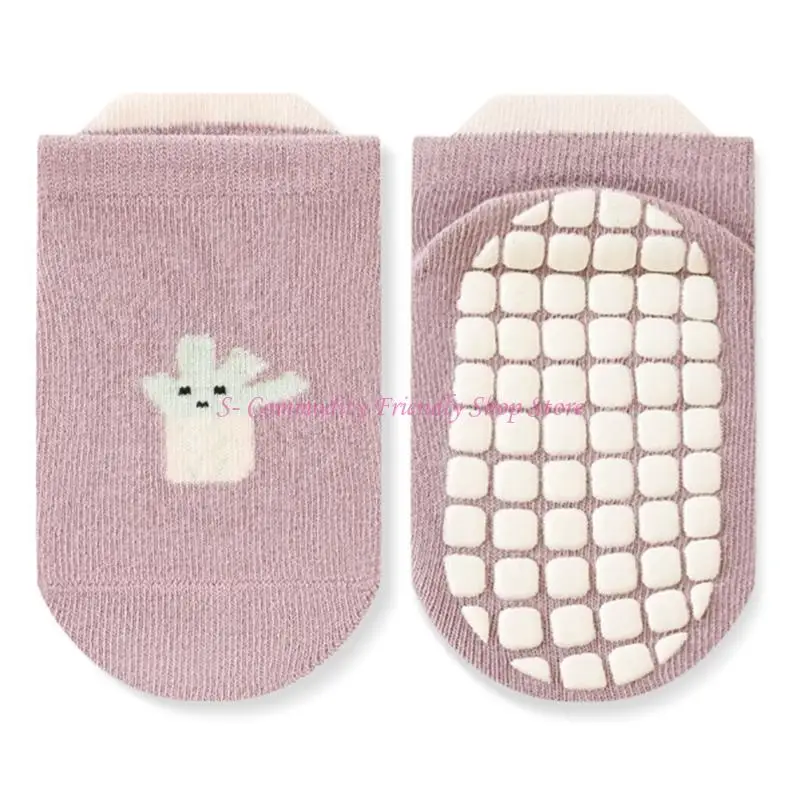 85ae 1 par calcetines antideslizantes para niños pequeños acogedores con calcetines piso bebé - imagen 4