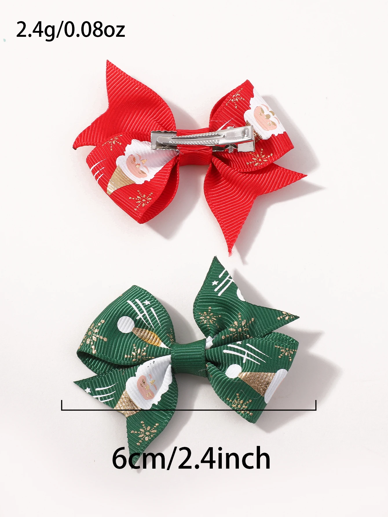 Accesorios pelo niña Navidad: conjunto de lazos, pinzas y horquillas - imagen 3