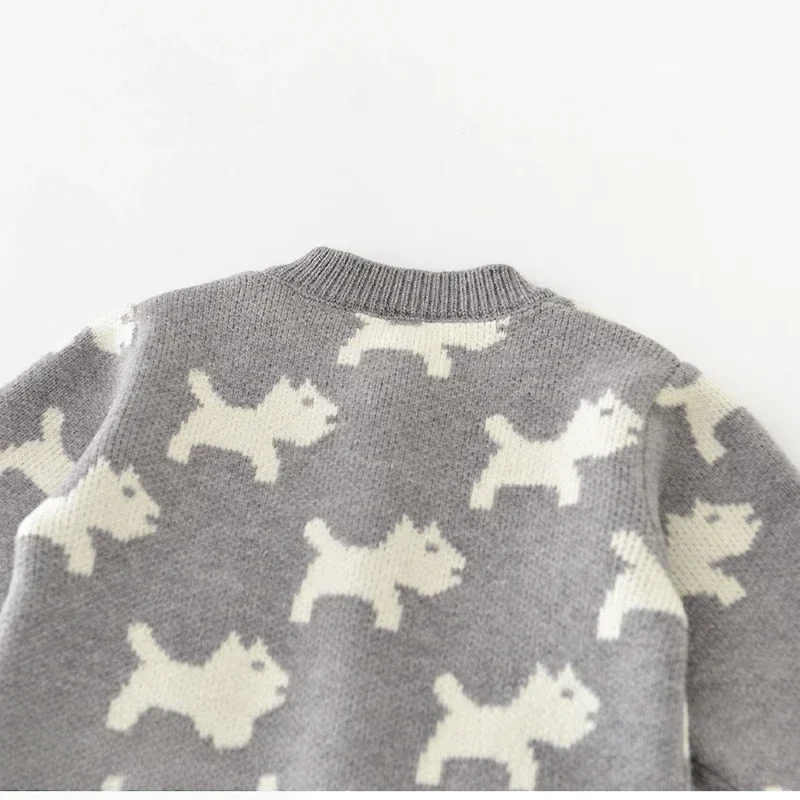 Nueva ropa de otoño para bebé, peleles de punto con un solo pecho para niñas, prendas de punto para niños pequeños, suéter dulce, prendas de vestir exteriores - imagen 5