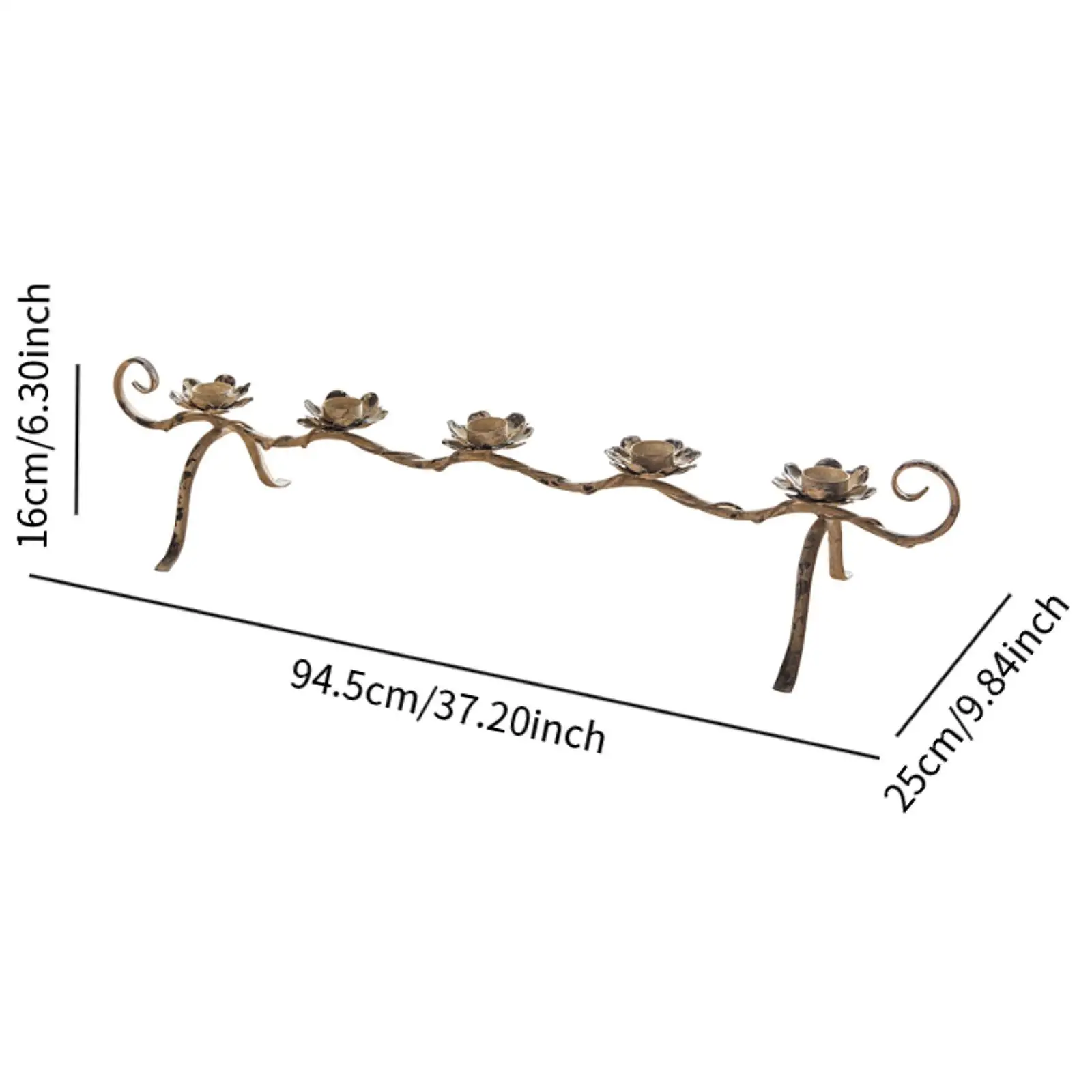 Candle Holder Lotus Candelabra for Table Centerpiece Retro Candle Stand Pillar Candle Stand for Dining Room Home Decoration